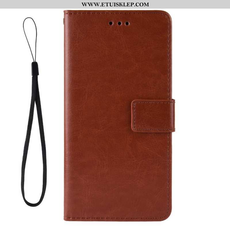 Etui Folio do Samsung Galaxy M32 Błyszcząca Sztuczna Skóra